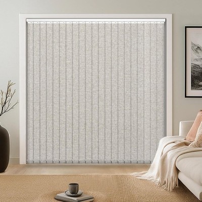 Vertical Blinds Replacement Slats, 34 Pack, Natural | Polyester Fabric for