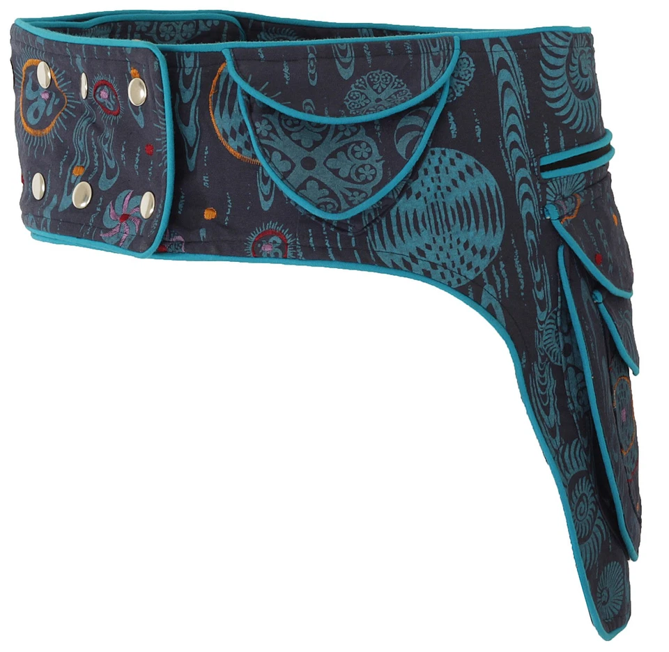 Gürteltasche mit Druckknöpfen, Hüfttasche Bauchtasche Goa Festival Tasche Nr. 20 - Bild 2 von 2