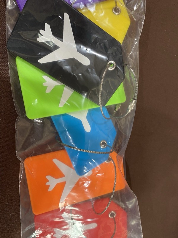 7 Pack Silicone Luggage Tag Baggage Handbag Travel Suitcase Tags with Name ID