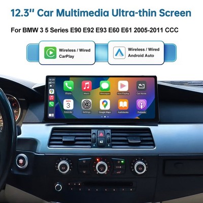 12.3 Wireless CarPlay Car Linux TouchScreen For BMW CCC 5 series E60 E61 E62 E63