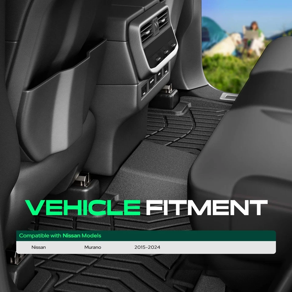 4 piezas alfombrillas delanteras y traseras para Nissan Murano 2015-2024 deportivo utilitario Foto 3 de 4