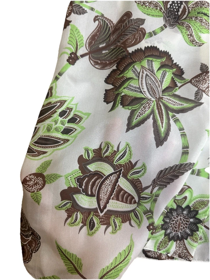 Camisa/blusa SHAMASK 100 % seda fluida floral con botones para mujer talla 6-8 precio de venta sugerido por el fabricante 795 USD Foto 4 de 4