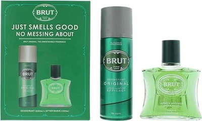 Brut Original Men Fragrance Set with Aftershave 100ml & Deodorant Spray 200ml