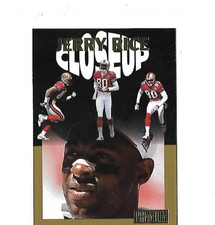 JERRY RICE SKYBOX PREMIUM ***CLOSEUP*** INSERT #5  N/MINT CONDITION (FREE SHIP)