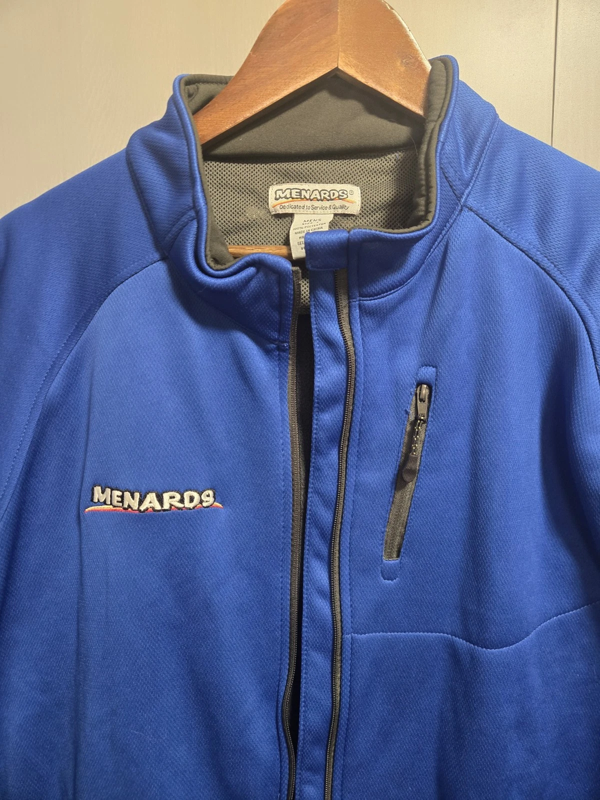 MENARDS Blue Mens L Full-Zip Active Jacket, Genuine Merchandise, Excellent image 2