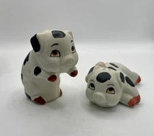OLDER HANDPAINTED PIGS CERAMIC SALT & PEPPER SHAKERS