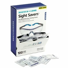 Lens Cleaning Wipes Bausch & Lomb Pre-Moistened Tissues Anti-Fog, XL 5"x8" NEW