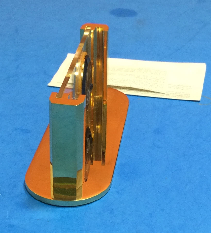 Howard Miller Bismark Solid Brass Clock w/ Business Card Holder 613-582  - Image 3 of 4