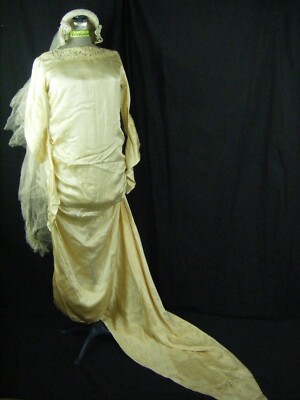 1920s ivory dress Coco Wedding Gown in Ivory Satin Crepe