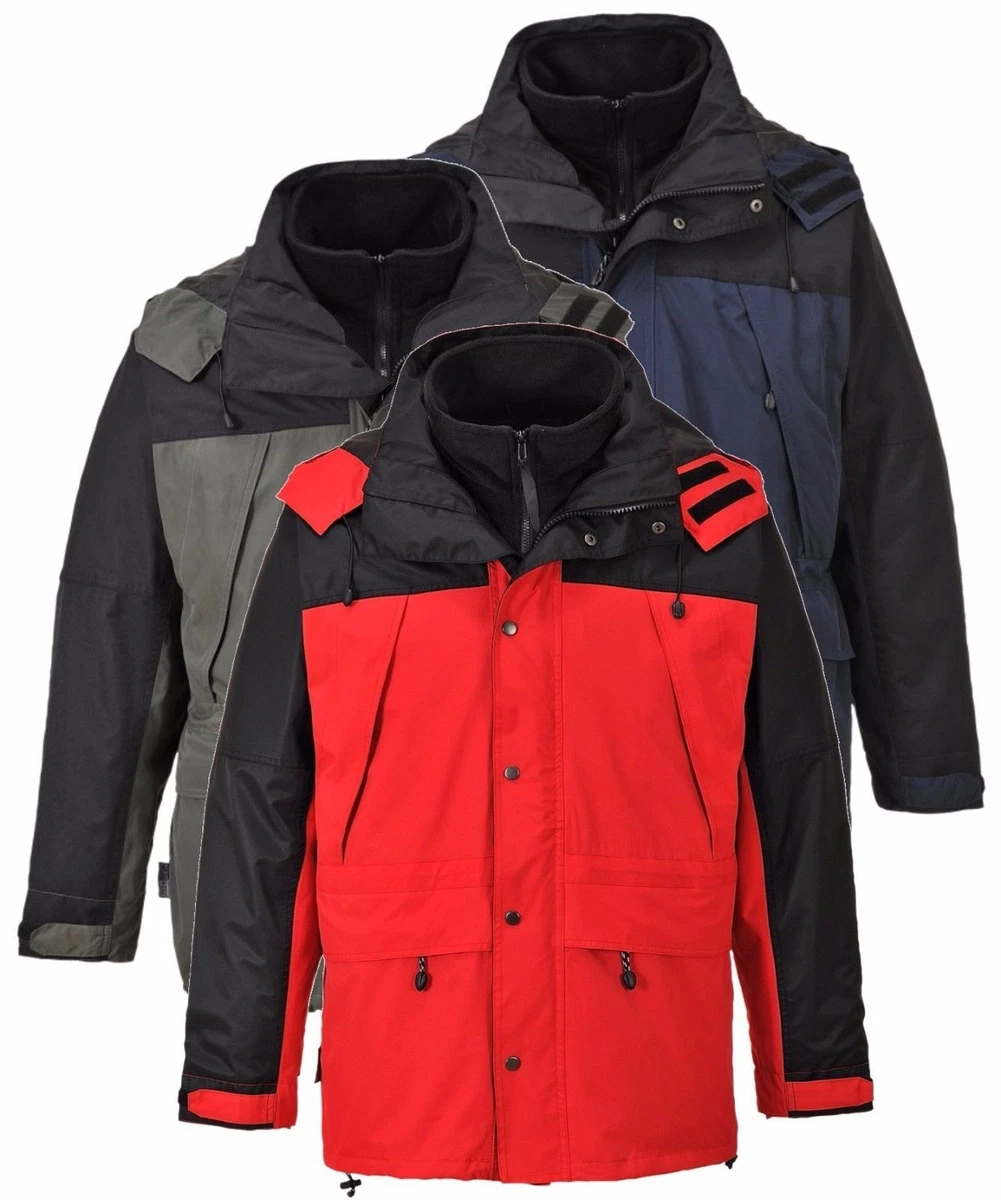 Portwest Orkney waterproof breathable coat with removable fleece liner S532