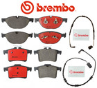 Front Brake Pads & Rear Brake Pad OEM Brembo Ceramic + Sensor for Jaguar V8 5.0L