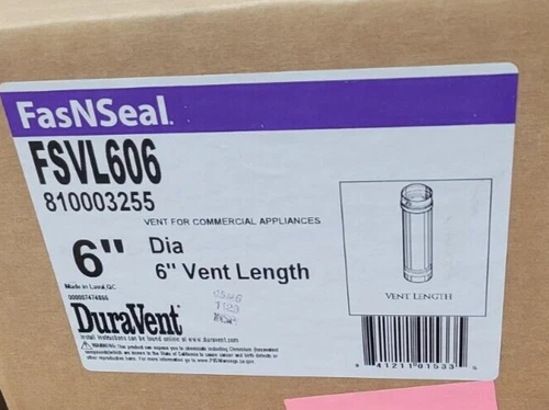 FSVL606 6" Diameter x 6" Vent Length