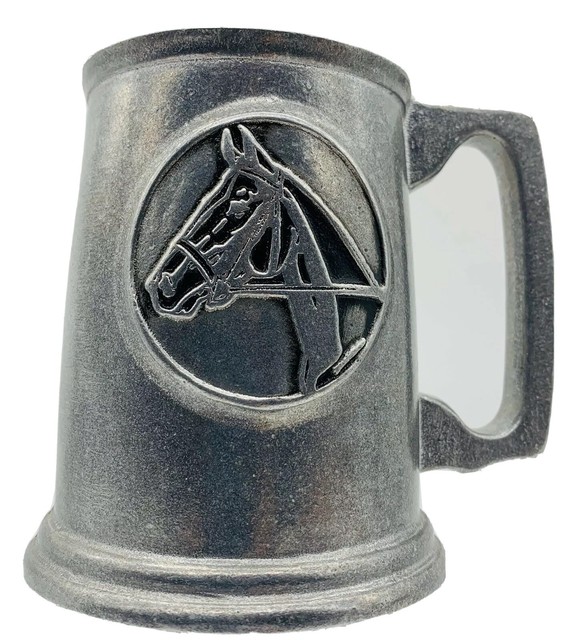 Metal Horse Head Stein Beer Mug Equus Equestrian Horses Drinking Cup eBay