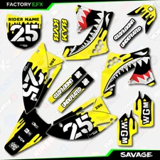 Yellow Savage Camo Graphics Kit fits 09-12 Kawasaki KXF250 KXF 250 Decals 