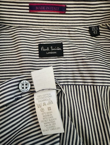 $355 PAUL SMITH LONDON Made In Italy Shirt Men 16.5/42 Business Preppy Button Up - Picture 12 of 15