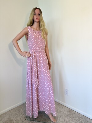 Polka Dot Long Sleeveless Evening Dress Size 4 | eBay