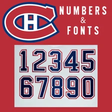 NHL Montreal canadiens numbers & names kit