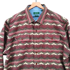 Orvis Shirt Jacket Mens XXL Southwestern Aztec Active Fit Heavy Wool Blend NWOT