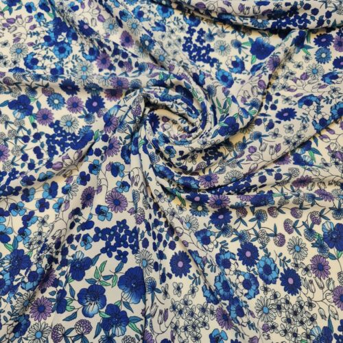 Bubble Crepe Floral Dress Material Craft Drape Costume Fabric 58" By Meter - Picture 48 of 79