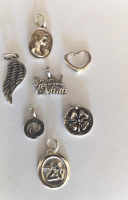 Sterling Silver Mixed Charms: 7 Pieces