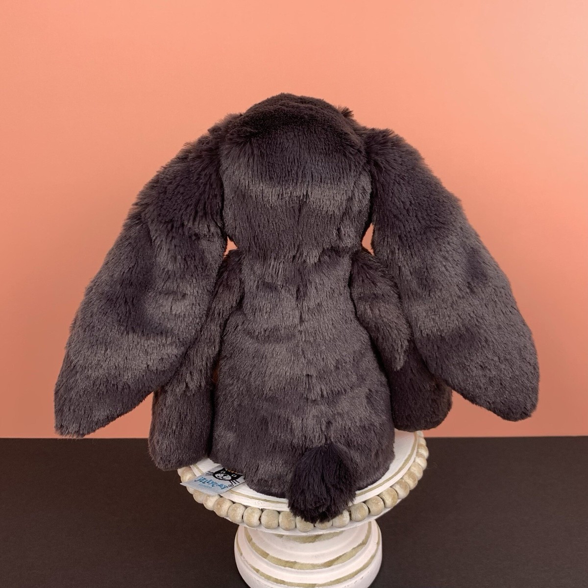  Medium Bashful Inky Bunny 黒 うさぎ Bashful Inky Bunny Bag Charm - Official Jellycat