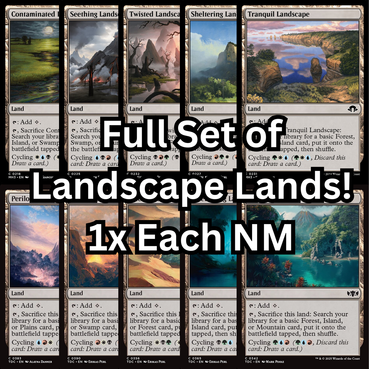 MTG Fetch Lands Landscape Lands Set of 10 1x Each Commander EDH MH3 Near Mint MTG Fetch Lands Landscape Lands Set of 10 1x Each Commander EDH MH3 Near Mint