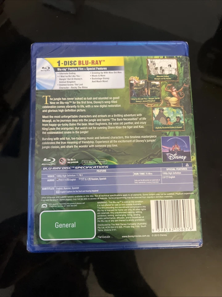 The Jungle Book (Blu-ray, 1967) BRAND NEW - Region A B C - Image 2 of 4