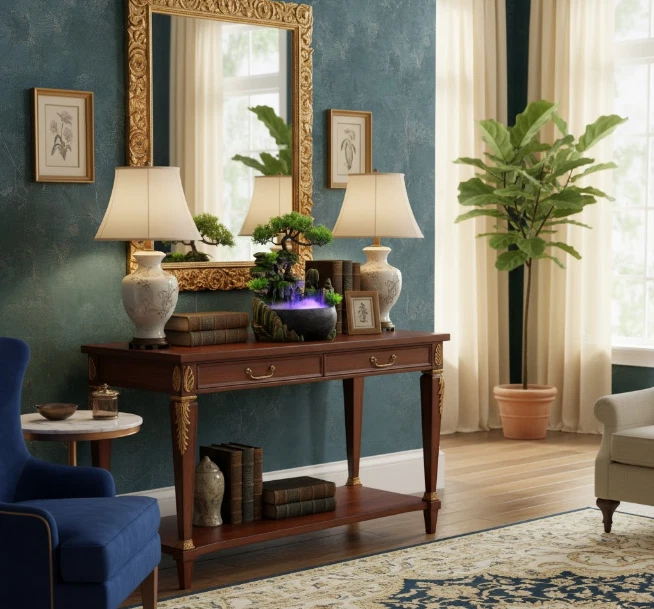 Kitson Fuente de Mesa Resistente a la Intemperie con Luz Foto 3 de 4