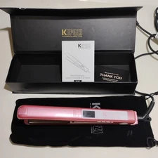 KIPOZI Pro Hair Straightener Styling LCD Flat Iron K-137 Rose Pink K-137  Tested