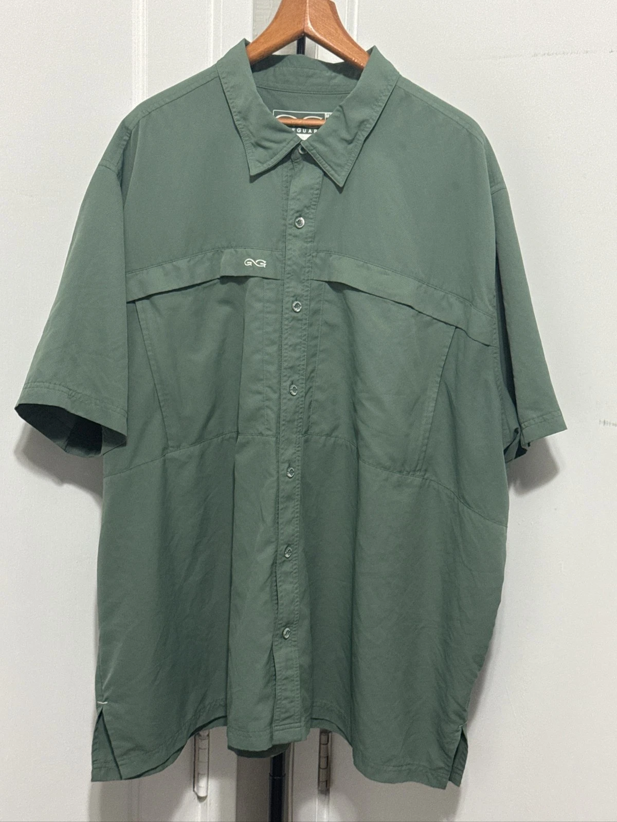 GameGuard Mens 5XL Green Vented Short Sleeve Fishing Shirt