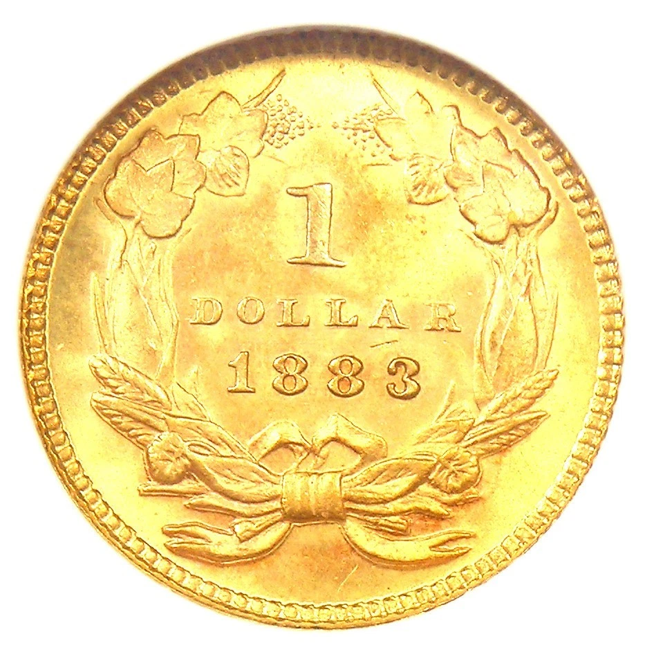 1883 Indian Gold Dollar (G$1 Coin) - Certified NGC MS66 (Gem BU) - Rare Date! - Image 4 of 4