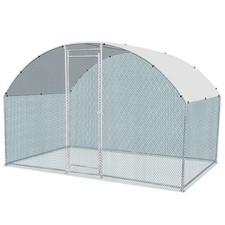 6.5 x 10 ft Large Metal Chicken Coop, Walk-in Poultry Cage Chicken Hen Run House