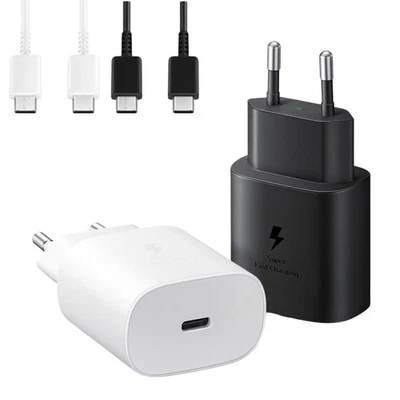 TECHMARKT24 25W Schnell Ladegerät für Samsung S21 S22 S23 S24 Ultra Ladekabel USB C Adapter