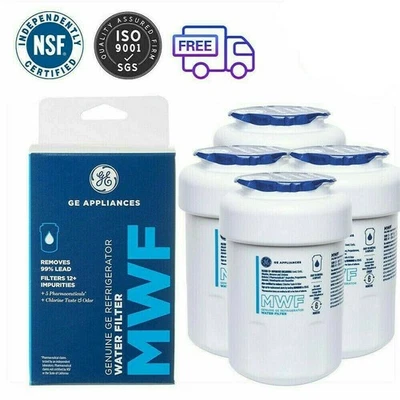 4 PACK GE MWF MWFP 46-9991 GWF Smartwater Genuine Refrigerator Water Filter US
