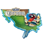 Corona Extra Beer Parrot Mexico Map Metal Tin Sign Vintage Bar rare 24x20 crown