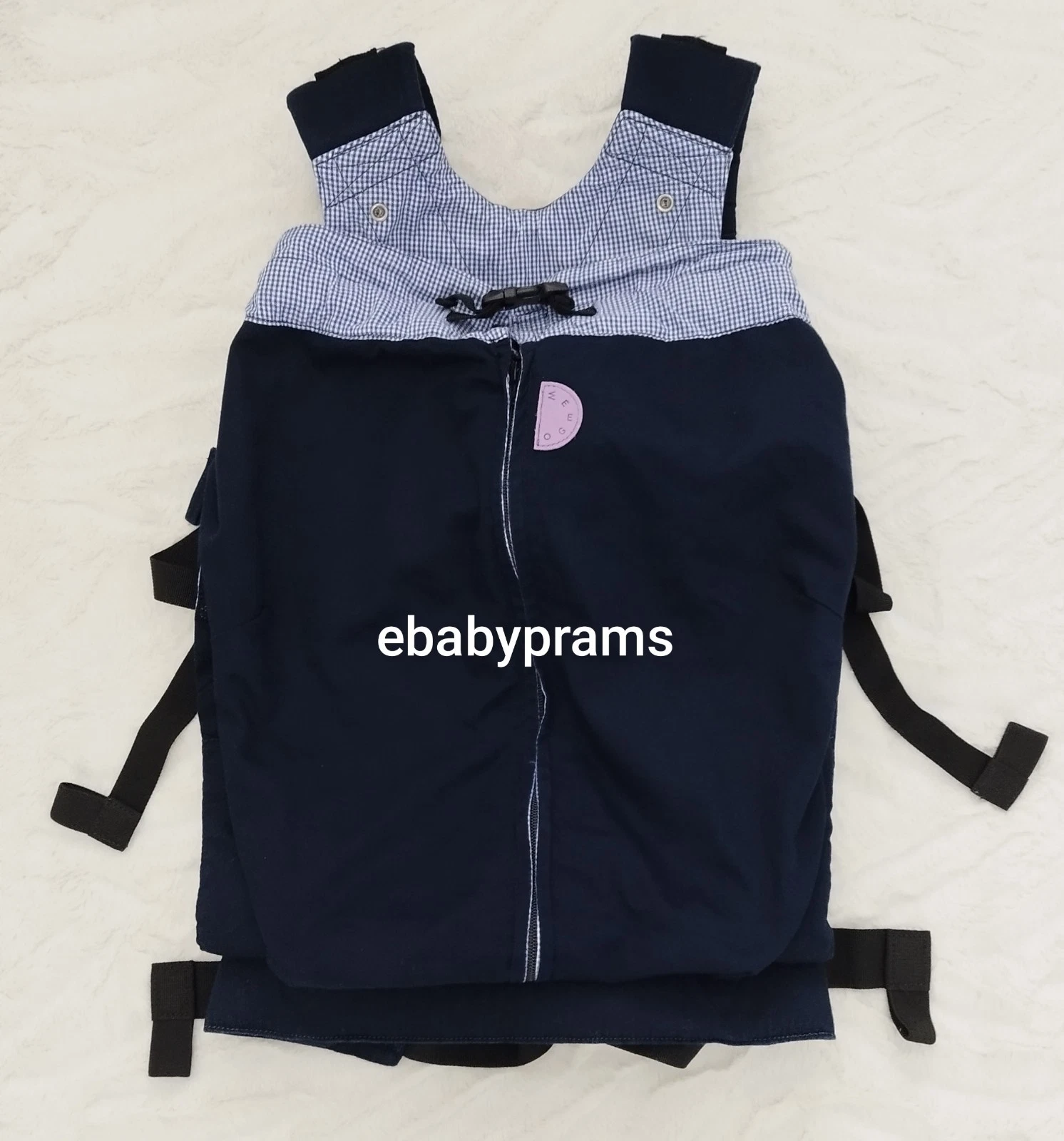 Weego Original Single Baby Carrier In Navy Blue Gingham Detail
Opens in a new window or tab