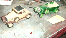 HUBLEY 1932 CHEVROLET COUPE & PHAETON BUILT 1/20 SCALE METAL MODELS