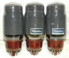 3 Pieces Used Genalex KT66 Vacuum Tubes Tested Excellent  60/32; 54/32; 52/32