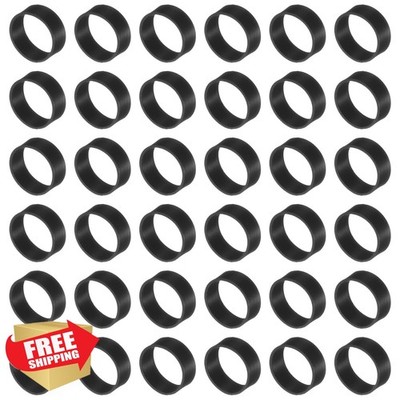 uxcell 60Pcs Black Silicone Rubber Bands 12mm Cable Ties Strong Elastic