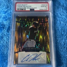 Chase DeLauter Gold Flash Auto /10 PSA 10 Cleveland Guardians POP 1