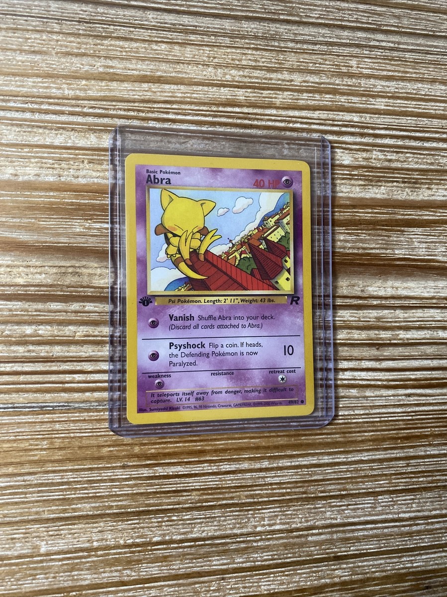Abra Team Rocket 1st Edition Near Mint 49/82 Pokemon Card | eBay Abra Team Rocket 1st Edition Near Mint 49/82 Pokemon Card | eBay