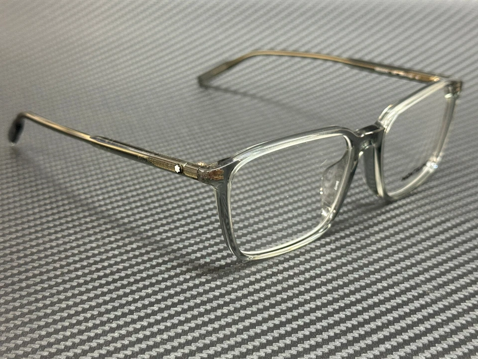 Gafas Mont Blanc MB0293OA 004 gris transparente para hombre medianas 54 mm Foto 3 de 4