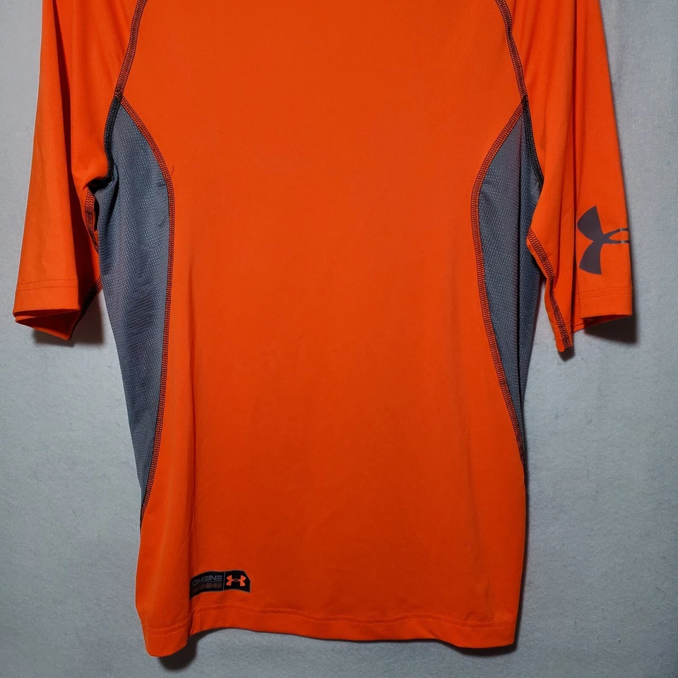 Under Armour compression Shirt Men Large Short Sleeve Orange Combine  - Image 3 of 4