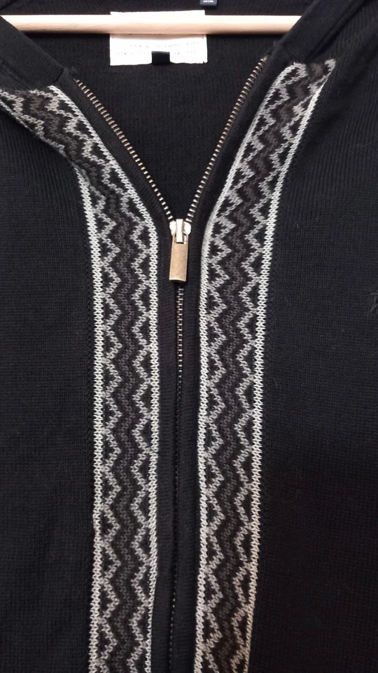 Andrew Reynolds for Altamont BNWT black pattern zip hooded cardigan skater sz S - Image 3 of 4