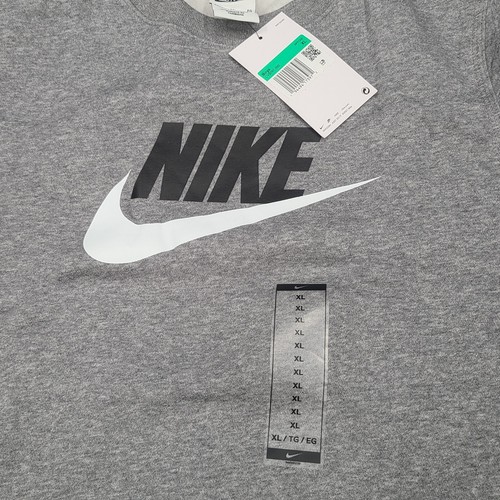 Nike Sweater Boys Extra Large Gray Heather Futura Pullover Sweatshirt Kids XL - Picture 4 of 13