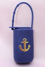 BATH & BODY WORKS BLUE GOLD ANCHOR TRAVEL SIZE LOTION WASH SLEEVE HOLDER CARRIER