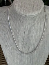 Real 18” Sterling Silver Round Snake Chain