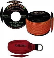 FORESTER Arborist Throw Line Kit - Ultra Slick 100% Polyester Rope Orange 