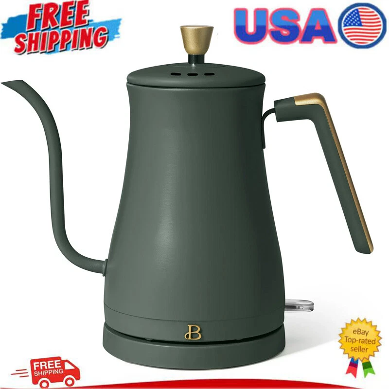 Kitchen Beautiful 1-Liter Electric Gooseneck Kettle 1200 W, Thyme Green