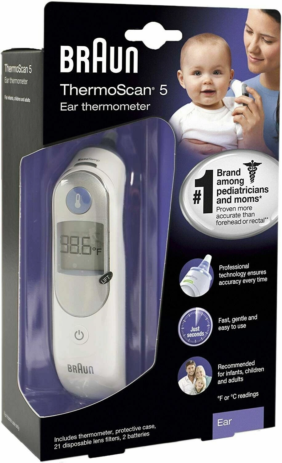 BBraun ThermoScan 5 ExactTemp Ear Thermometer IRT6500US New BoX FREE SHIP Today
Opens in a new windo